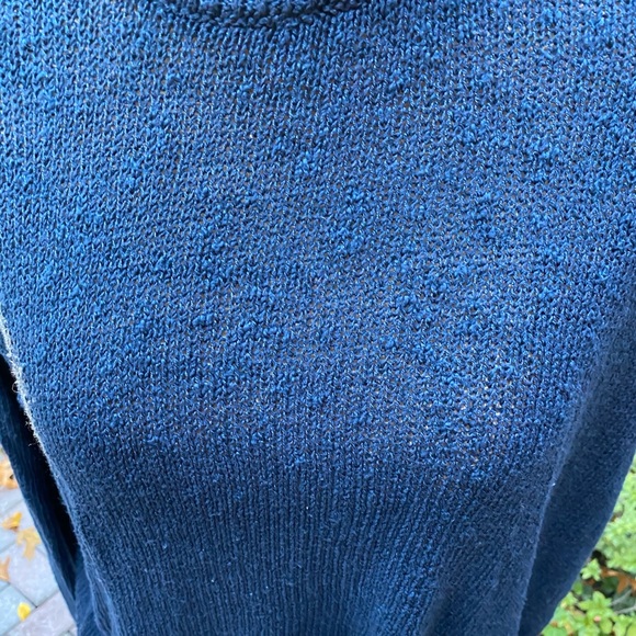 Navy cropped sweater Made in Italy - Picture 3 of 5
